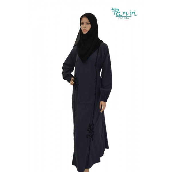 PARVIN ABAYA WITH ZOYA BUBBLE FABRIC AND HAND WORK