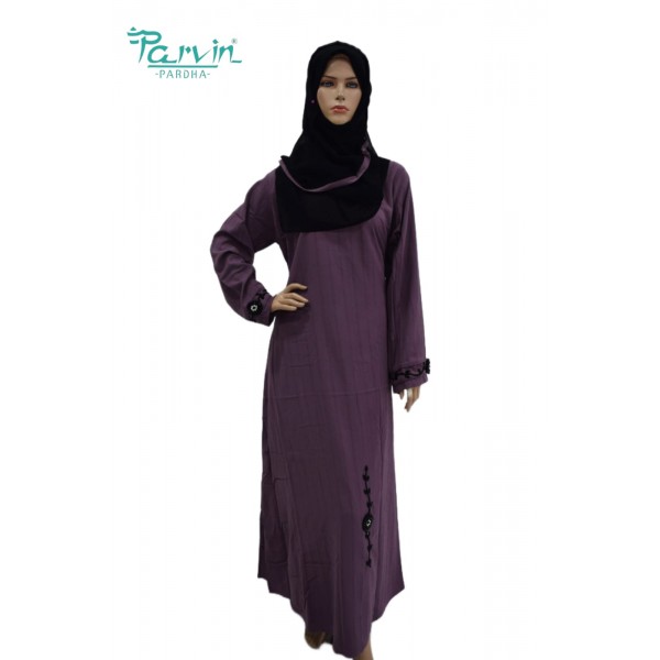 PARVIN ABAYA  WITH RUKHSAR FABRIC  AND HAND WORKS